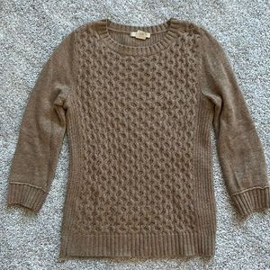 Club Monaco cabled 3/4 sleeve sweater